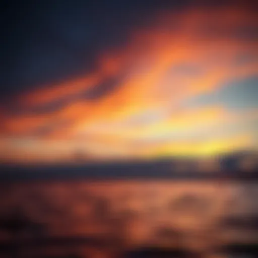 Tranquil Sunset Over Lake St. Clair A serene view of Lake St. Clair at sunset, capturing the tranquil beauty of the water surface reflecting golden hues.