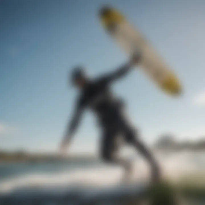 Kiteboarder demonstrating performance and agility on a Lieuwe Kiteboard