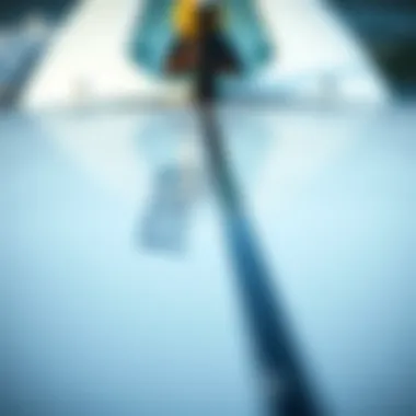 Close-up of lift surf foil design showcasing its sleek contours