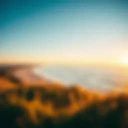 A panoramic view of the stunning Grand Haven shoreline, ideal for kiteboarding.