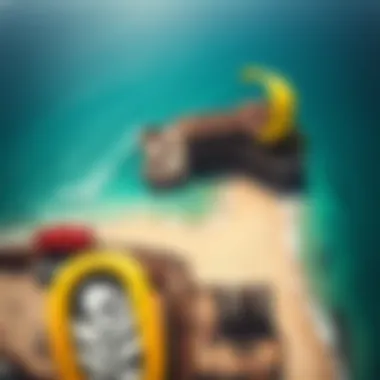 Aerial view of a popular kitesurfing spot