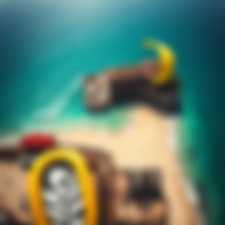 Aerial view of a popular kitesurfing spot