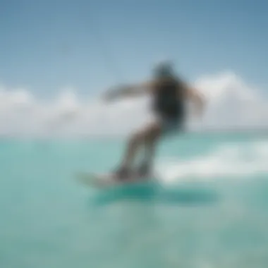 Kiteboarders riding the turquoise waters of Providenciales