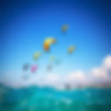 Colorful kites soaring in the sky during a vibrant kiteboarding session at Punta Chame.