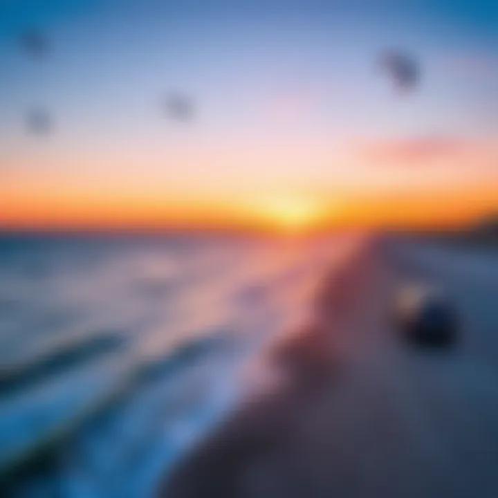 Breathtaking sunset over Sandbridge's pristine coastline