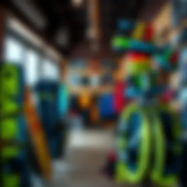 A local shop showcasing kiteboarding slingshot gear