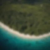 Stunning aerial view of Taveuni Island's kiteboarding spots