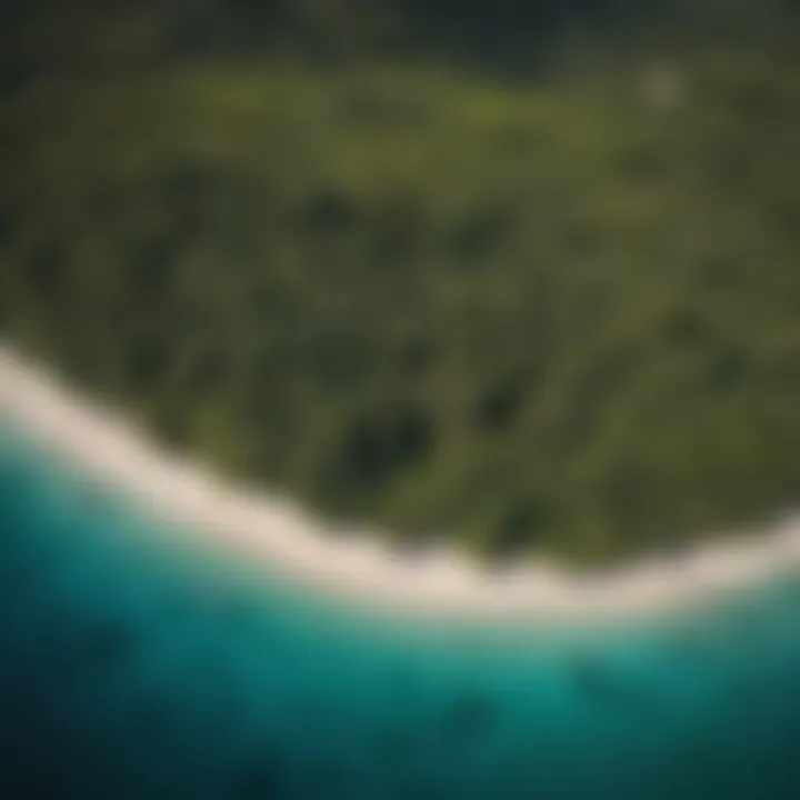 Stunning aerial view of Taveuni Island's kiteboarding spots