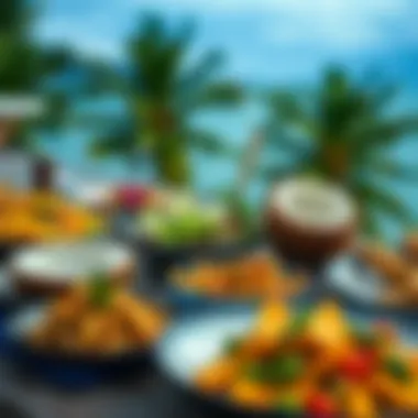 Local cuisine featuring coconut in various dishes