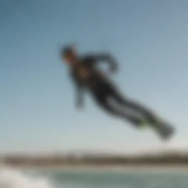 Kiteboarding enthusiast showcasing riding style