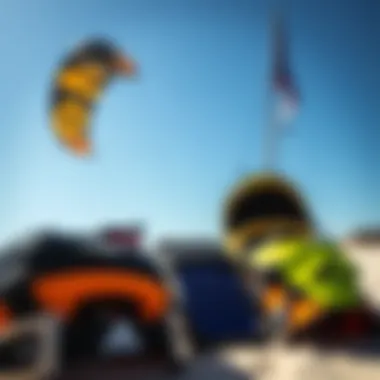 An array of high-quality kiteboarding gear showcasing innovation and performance