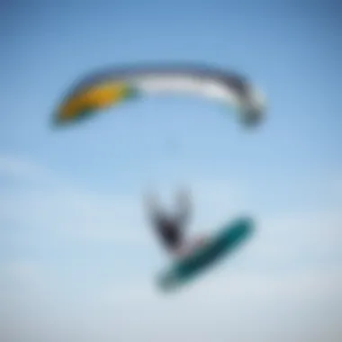 Advanced Techniques with a Three-Line Trainer Kite A seasoned rider demonstrating advanced techniques with a three-line trainer kite