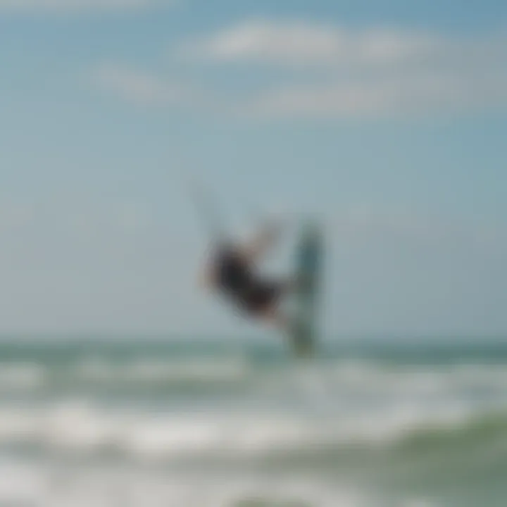 Scenic view of Ponce Inlet with kiteboarding