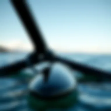 Innovative Hydrofoil Design of Efoils Close-up of efoil technology showcasing hydrofoil design