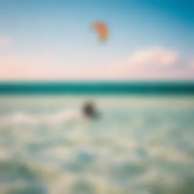 Ideal Kiteboarding Spot A picturesque kiteboarding location with clear waters