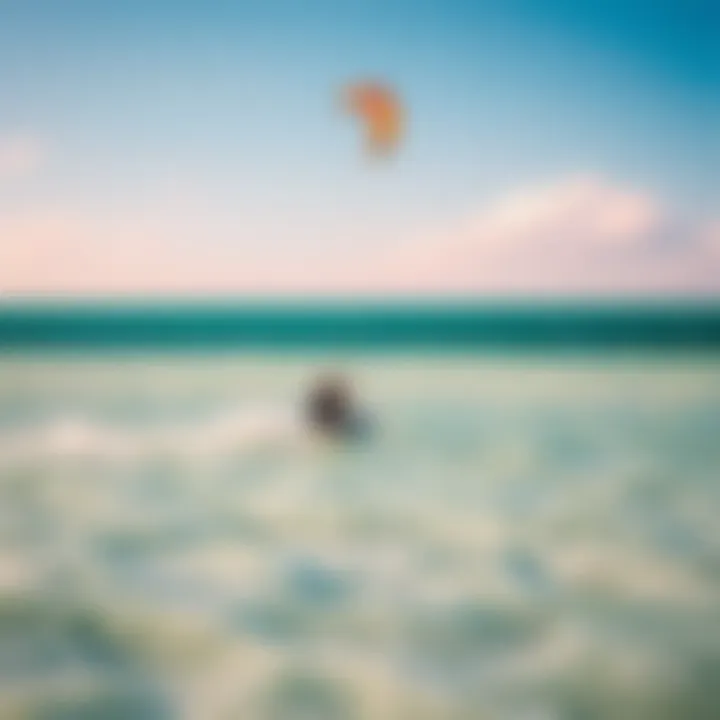 Ideal Kiteboarding Spot A picturesque kiteboarding location with clear waters