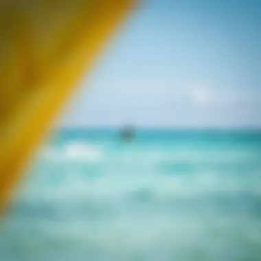 Kiteboarder gliding over the turquoise waters of Santa Rosa Beach