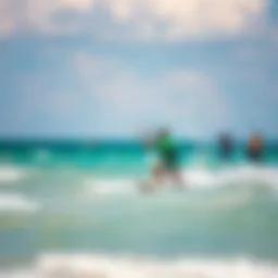 Vibrant kiteboarding scene at Pensacola Beach