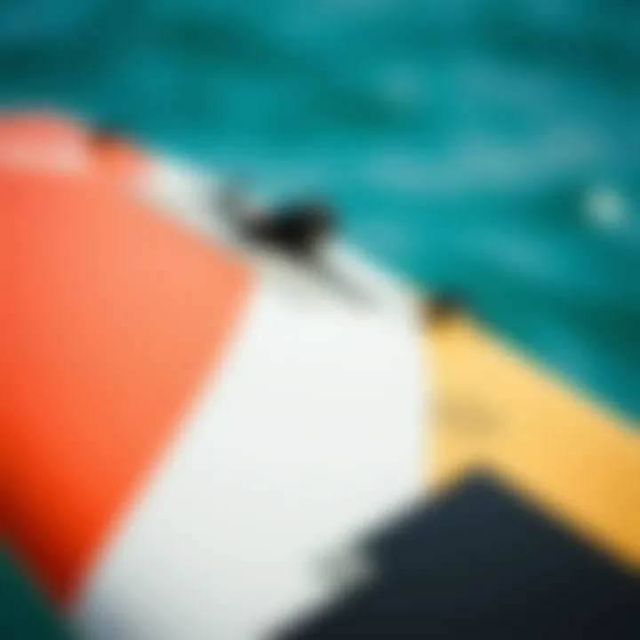 Materials of the Fone Foil Board Close-up of the materials used in the Fone foil board