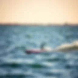 Fone foil board on the water showcasing its sleek design