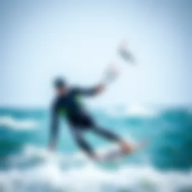 Wetsuit Functionality in Action Kiteboarder showcasing wetsuit functionality in action