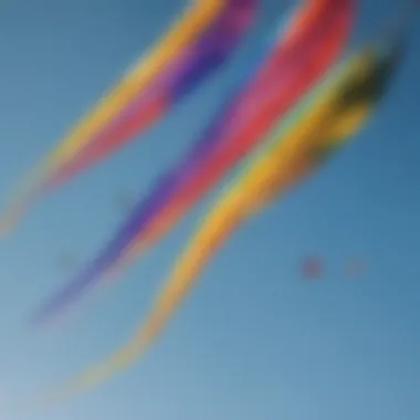 Colorful kites soaring high in the sky