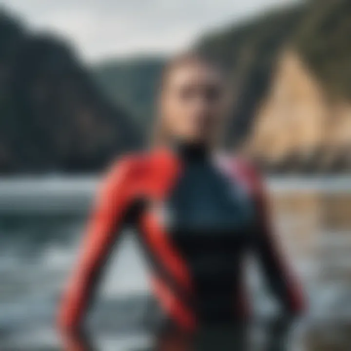 Close-up of the innovative materials used in the Mystic wetsuit.