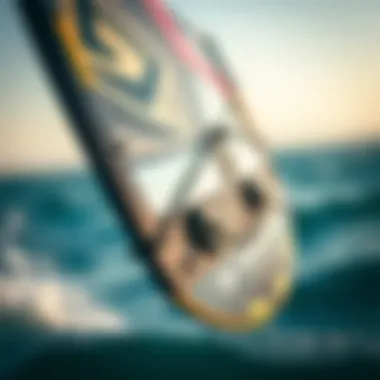 Intricate Design of Kiteboarding Foil A close-up of a kiteboarding foil showcasing its intricate design and materials.