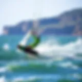 Dynamic Performance of Twin Tip Kiteboards Dynamic twin tip kiteboard in action on the water