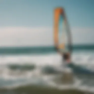 Group of kiteboarders discussing wind strategies