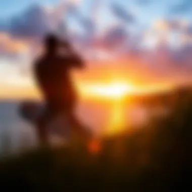 Sunset Over Tomales Bay A picturesque sunset illuminating the Tomales Bay, creating a magical atmosphere for kiteboarding enthusiasts.