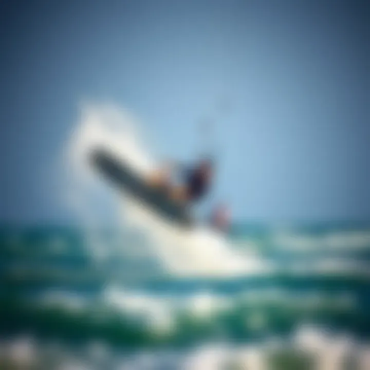 A skilled rider performing a trick on the water.