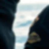 Close-up of wetsuit material showing thickness and texture