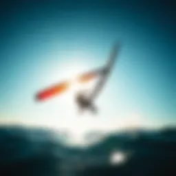 High-performance wing for foiling in action