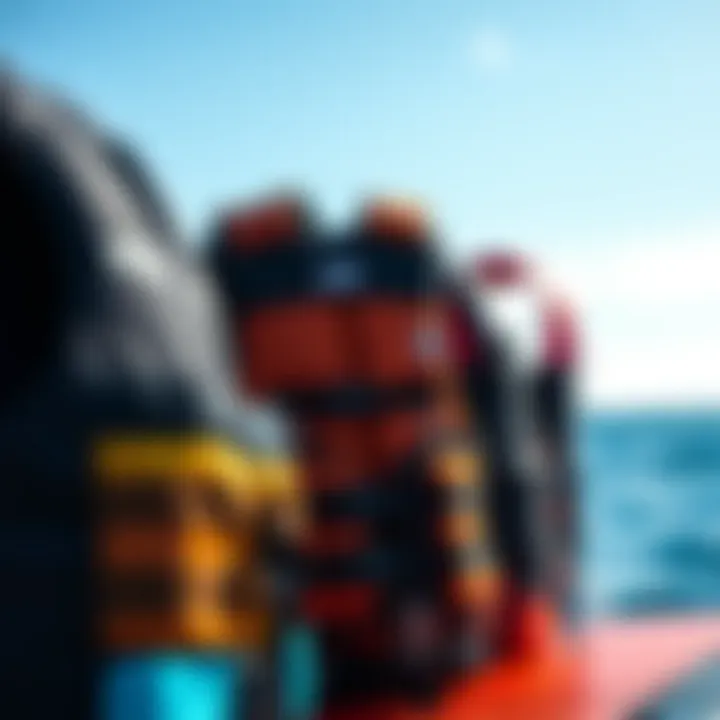 Side-by-side comparison of various flotation vest styles and features