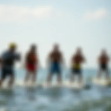 Community Insights in Foilsurfing Group of foilsurfers sharing tips and techniques