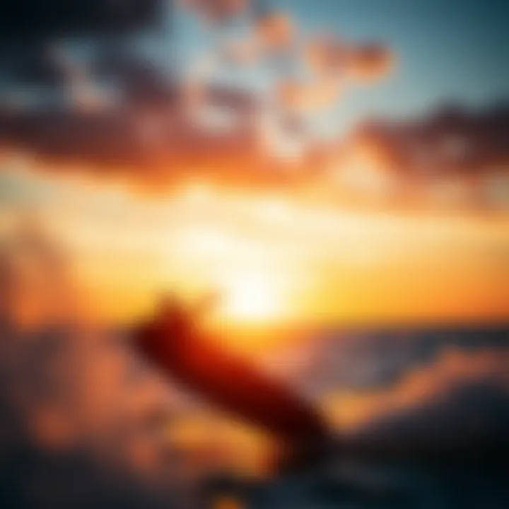 A picturesque sunset over Fond du Lac indicating perfect kiteboarding weather