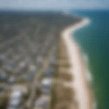 Aerial view of Gulf Breeze's coastline