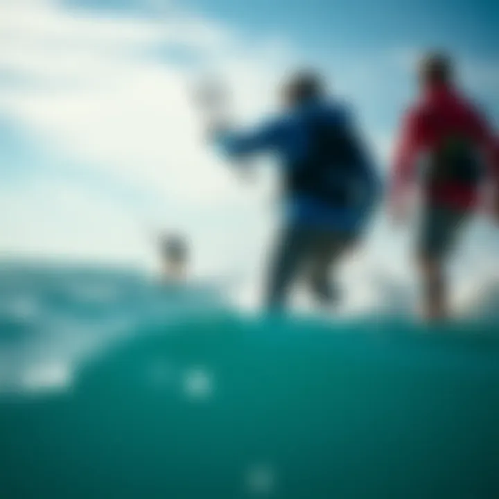 IKO certification program in action with students practicing kiteboarding