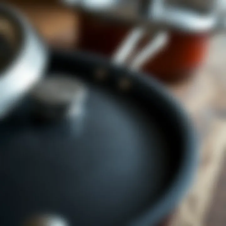 Quality Materials of IKO Pans Close-up of materials used in IKO pans, highlighting quality and durability