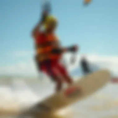 Safety standards demonstration for kiteboarding enthusiasts