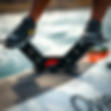 Close-up of innovative foil board technology