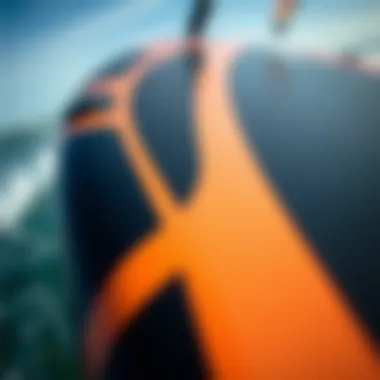 Close-up of an innovative foilboard design