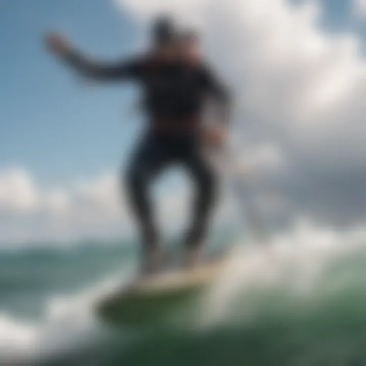 Kitesurfer demonstrating different riding styles with Ion harness