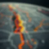 A detailed wind speed map of Iowa showcasing variations across regions