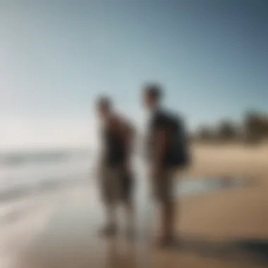 A kite bag being used for convenient transportation on a beach