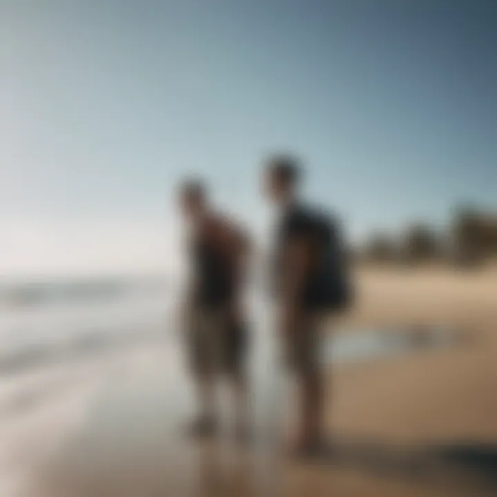 A kite bag being used for convenient transportation on a beach