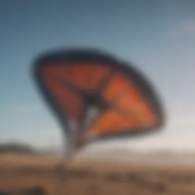 A detailed view of a kite foil package showcasing its components