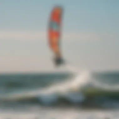 A picturesque view of a popular kite surfing spot in Cape Cod