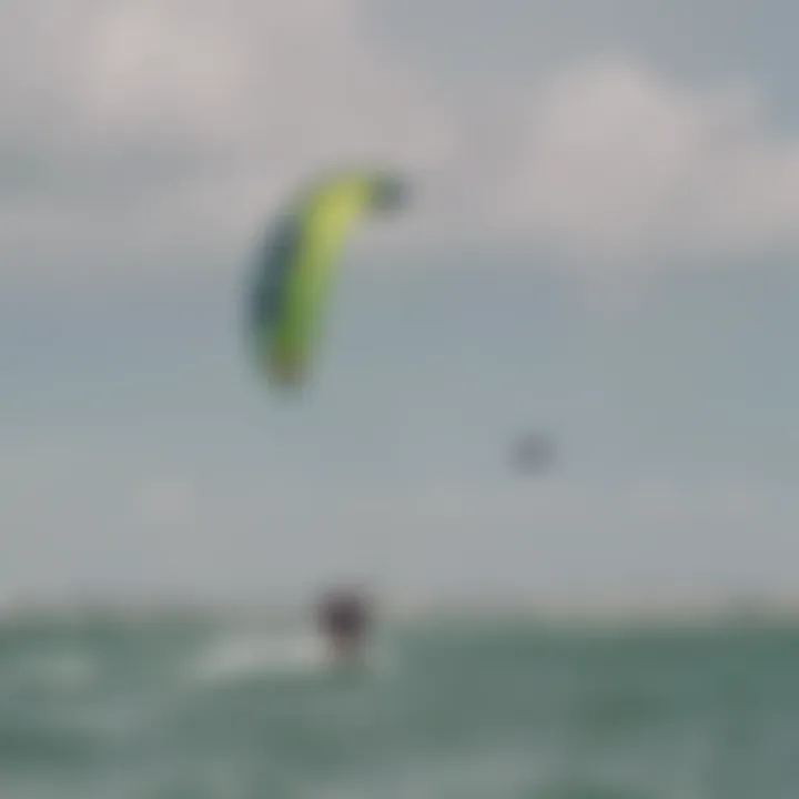 Vibrant kite surfing scene at Corpus Christi beach